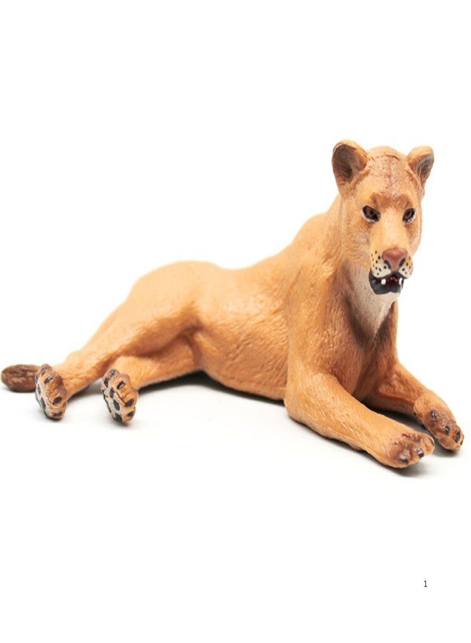 Mallexo لعبة مجسم أسد واقعي من ماليكسو للحياة البرية للأطفال، أسود جبلية برية أفريقية مصغرة، مجموعة ألعاب تعليمية وتدريبية للبنات والأولاد، أفضل هدية عيد ميلاد (قطعة واحدة) - Image 1